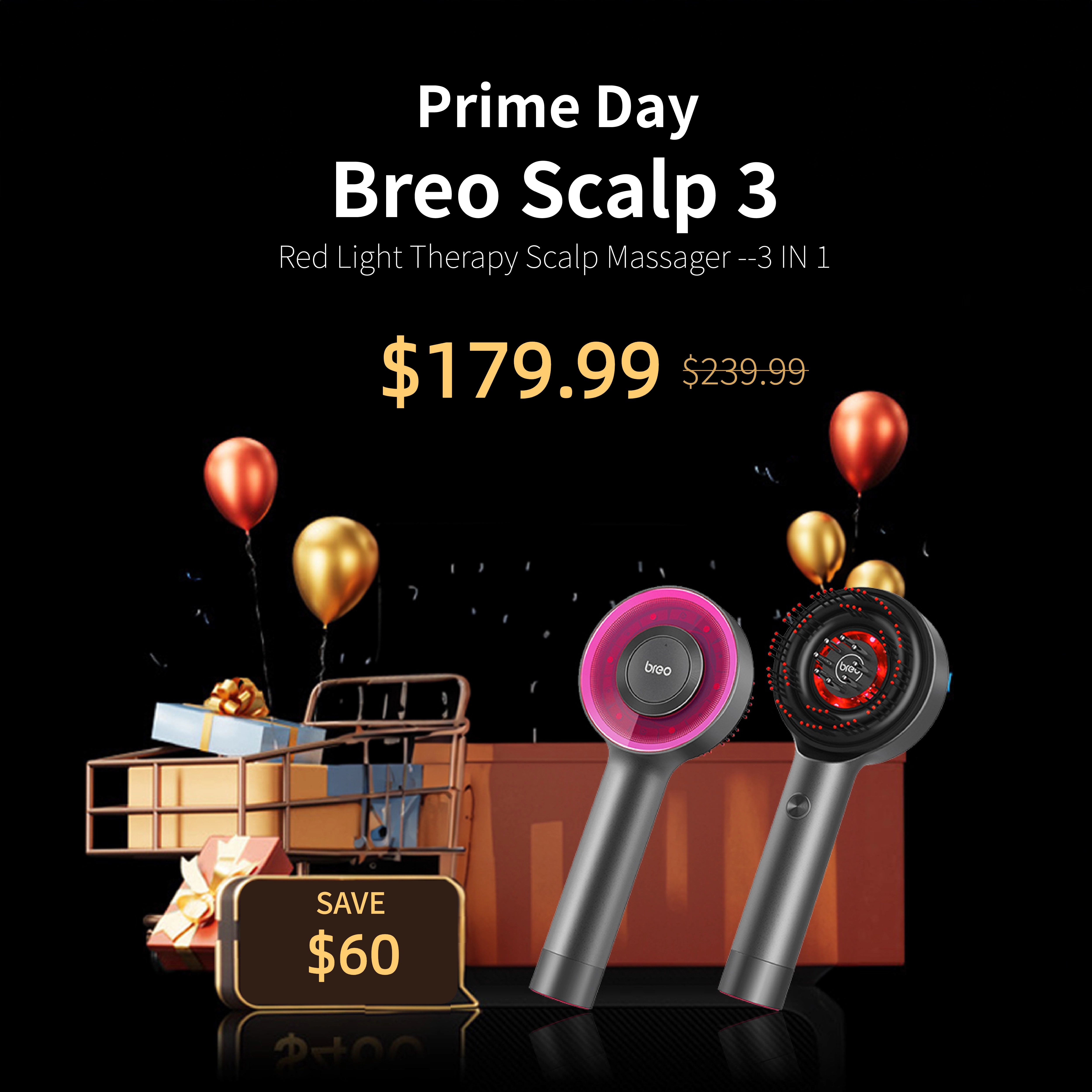Breo Scalp 3 | Best Red Light Therapy Scalp Massager – Breo