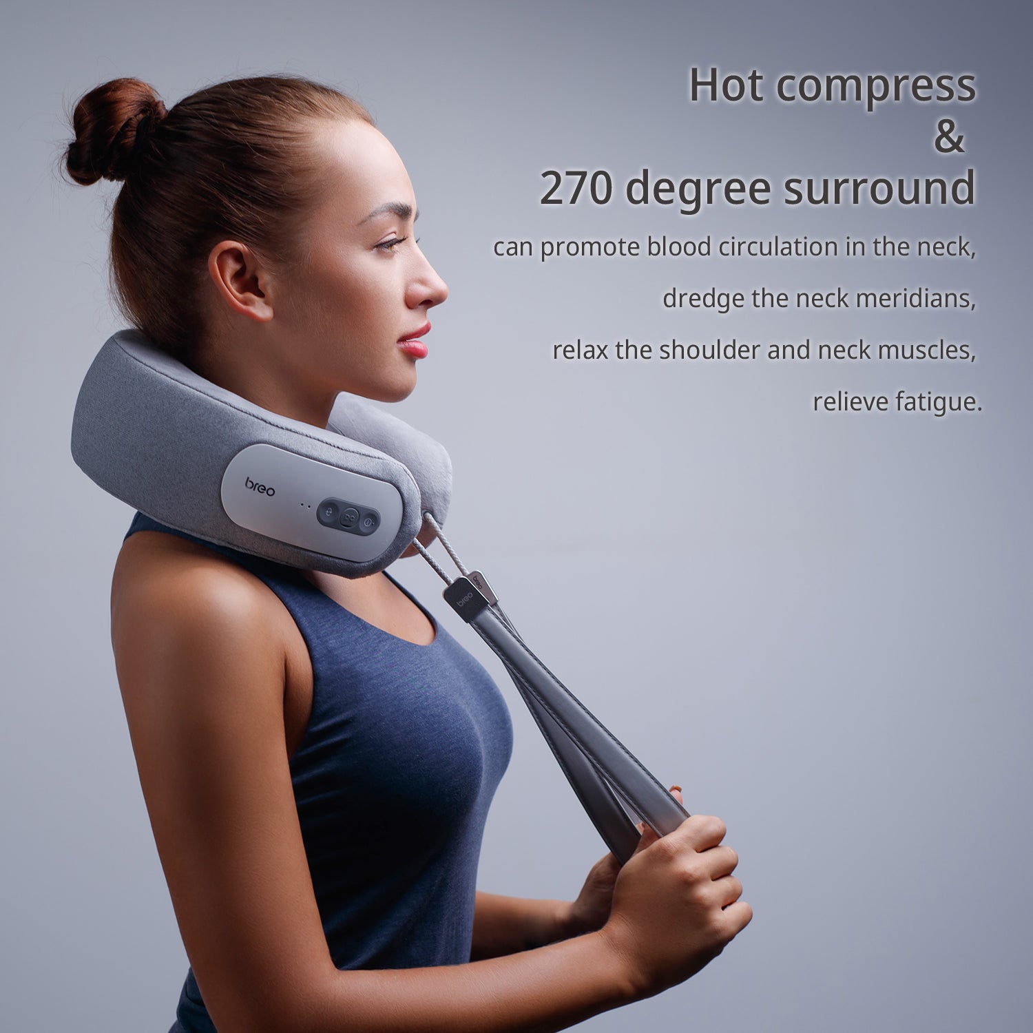 Breo iNeck 3 Pro neck massager with hot compress, relieving fatigue Breo iNeck 3 Pro Neck Massager - us.breo.com - best-breo-massagers