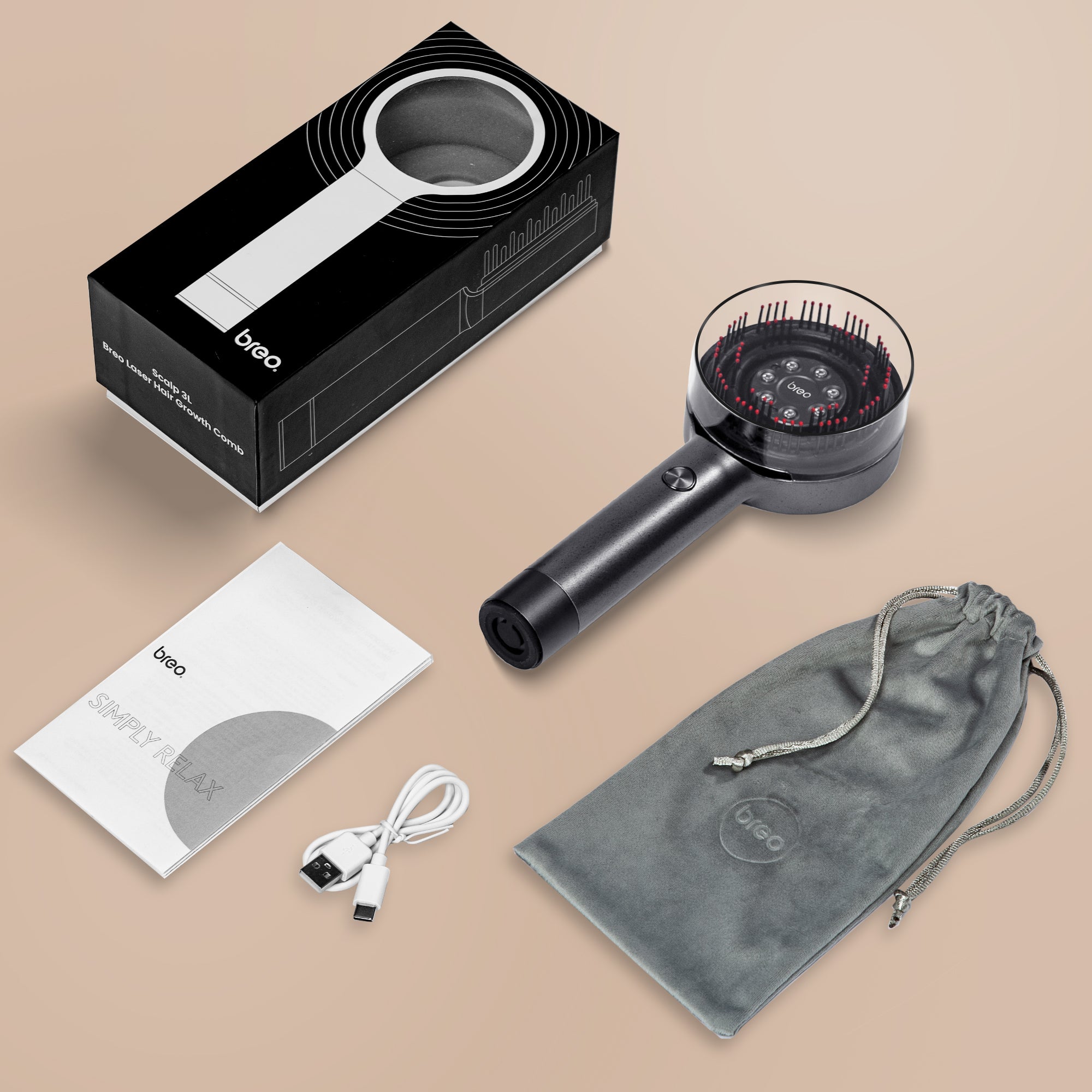Breo Scalp 3L: Laser Scalp Massager for Hair Growth in 60 Days - premium massagers-us.breo.com-breo massager