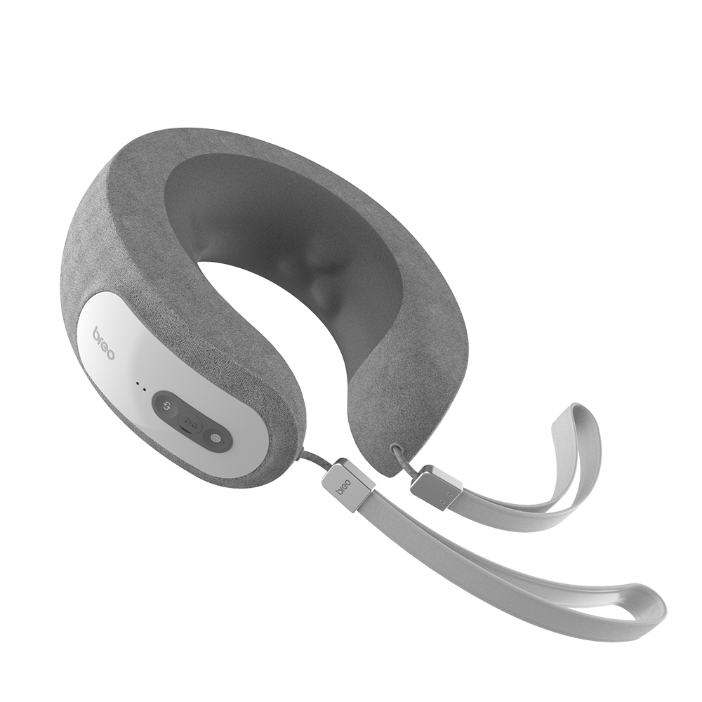 Breo iNeck 3 Pro neck massager, grey portable neck relief Breo iNeck 3 Pro Neck Massager - premium massagers-us.breo.com-breo massager