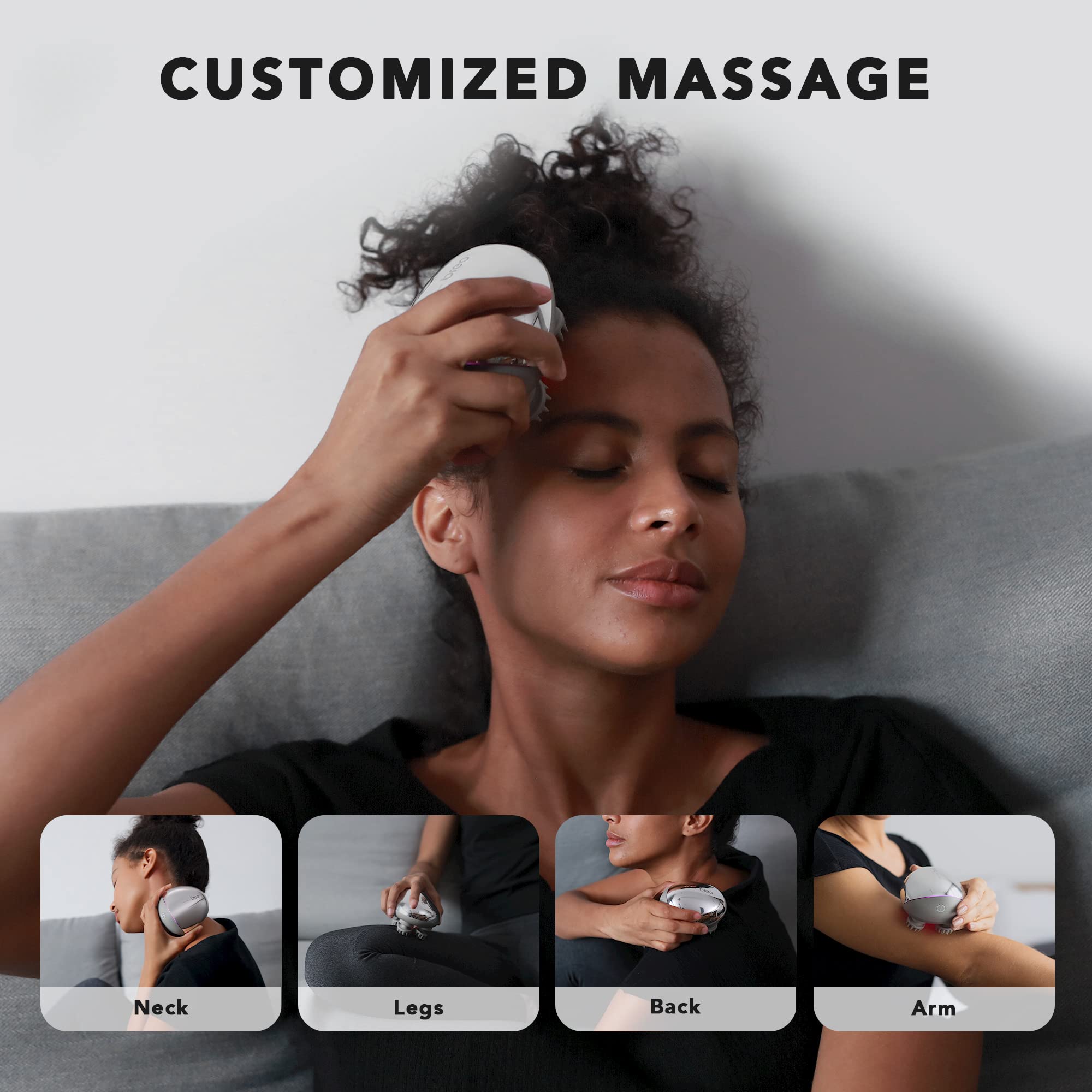 Scalp Mini Pro massager demonstration - customized massage for head, neck, legs, back, and arm