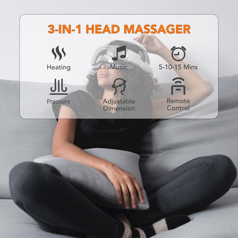 Breo iDream 3 Head Massager - features: heating, music, pressure