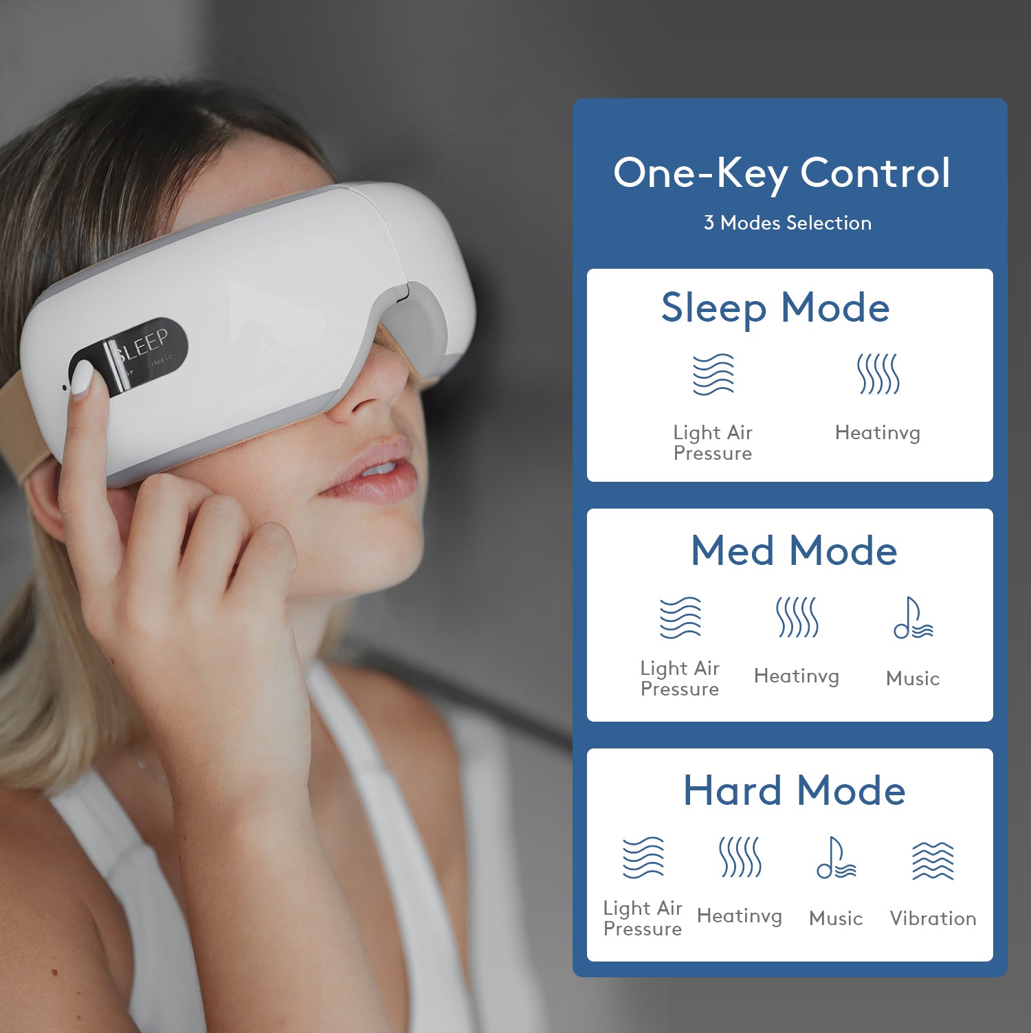 Breo iSee4 eye massager with one-key control, offering sleep, med, and hard modes Breo iSee4 Eye Massager - us.breo.com - best-breo-massagers
