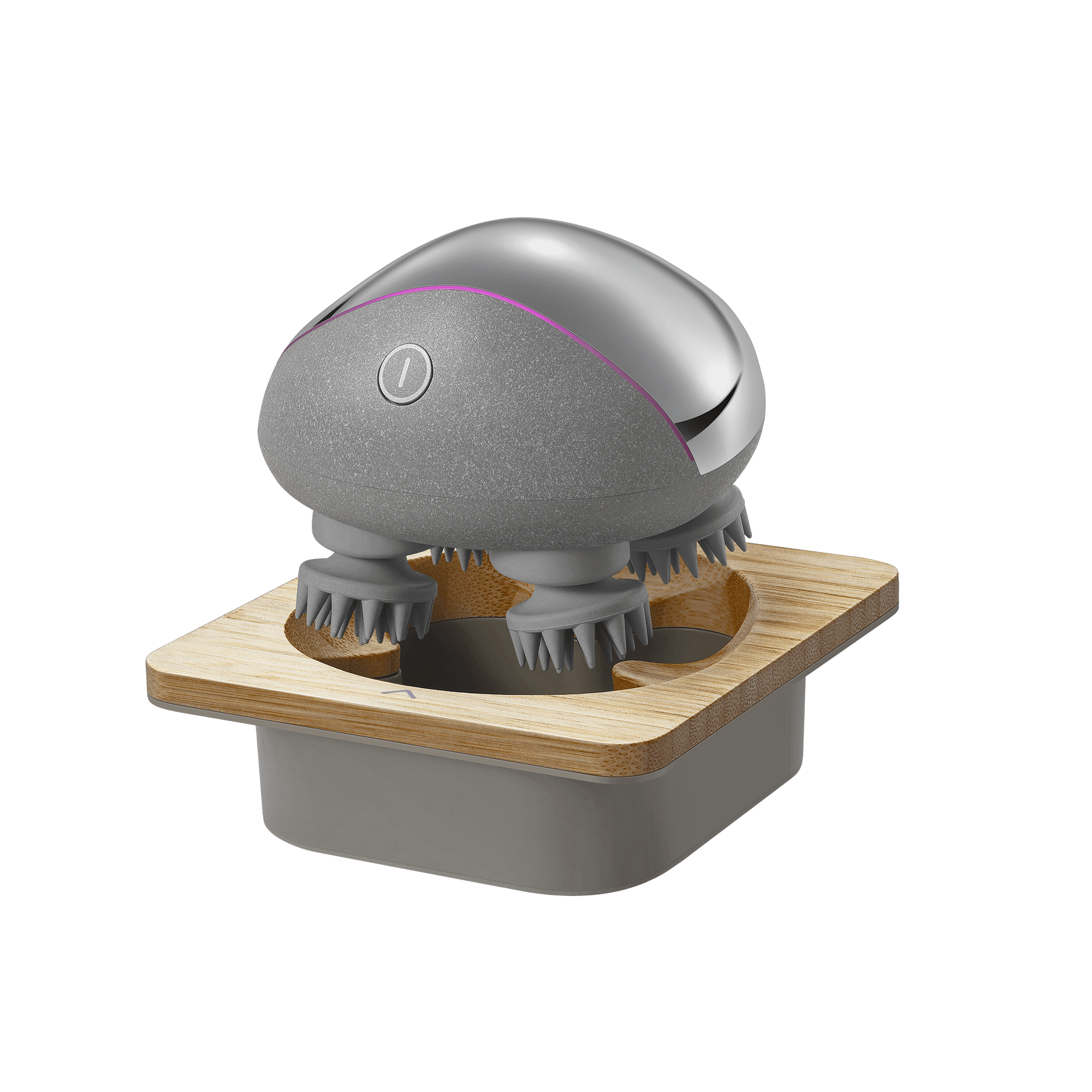 Breo Scalp Mini Pro massager on charging base Breo Scalp Mini Pro with Charging Base - us.breo.com - best-breo-massagers