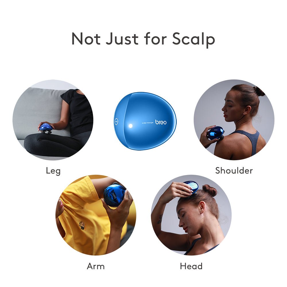 Breo Scalp Mini Scalp Massager Waterproof Scalp and Full Body Care Electric Head Brush - us.breo.com - best-breo-massagers